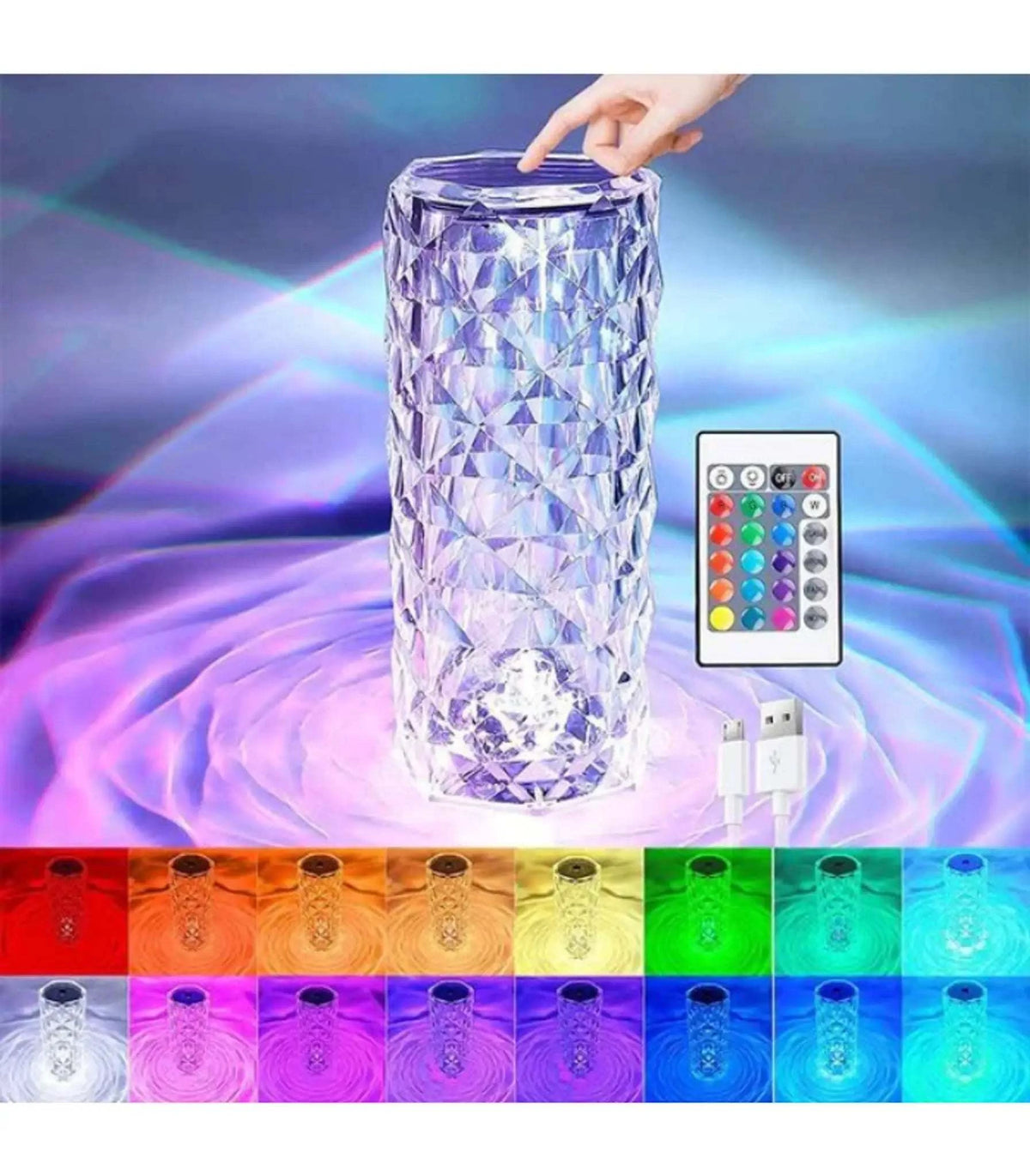 مصباح طاولة كريستالي LED