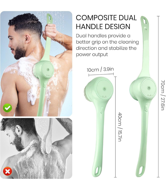 Electric Body Brush for Back and Shower Scrubber