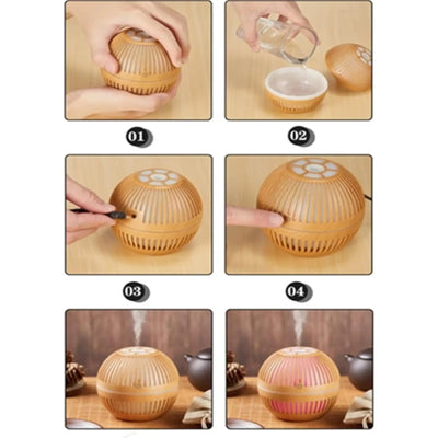 Wrtr 150ml Ultrasonic Essential Oil Diffuser 7 Color Light
